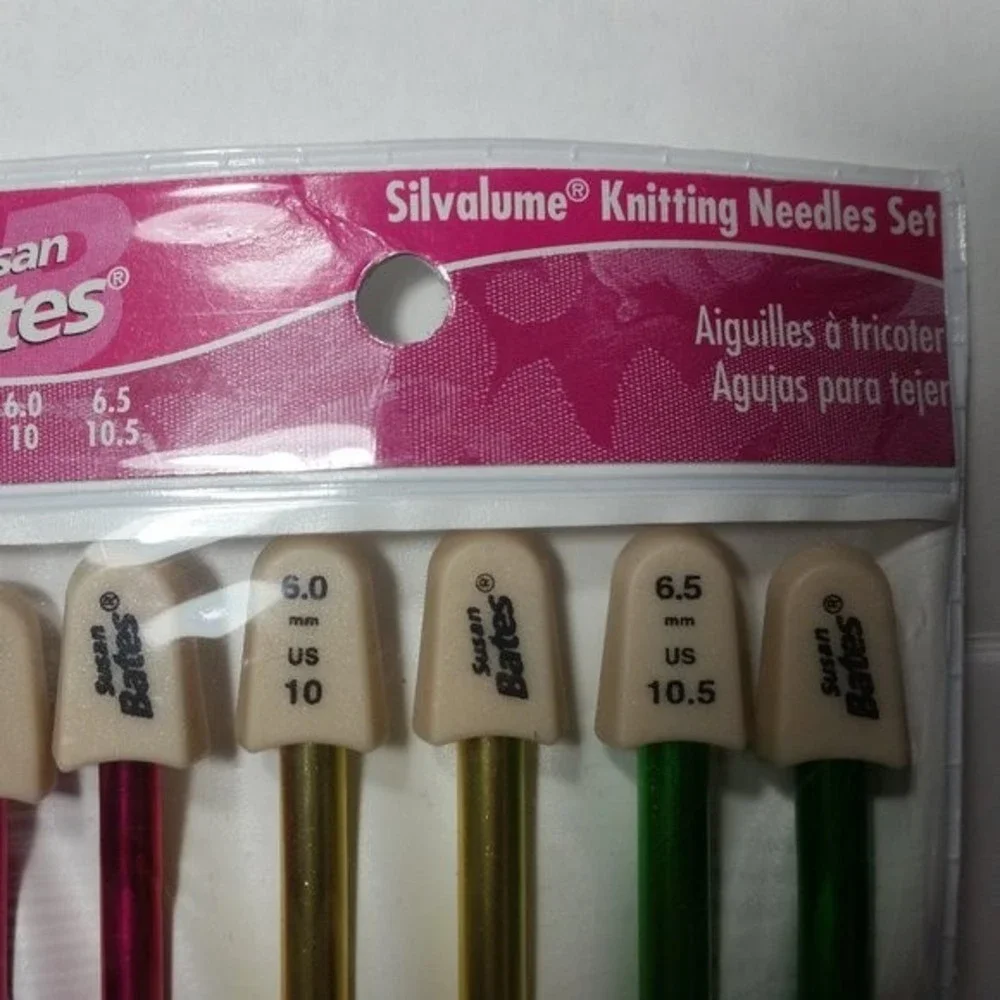 Silvalume Knitting Needles Set Sizes: 9, 10, 10.5